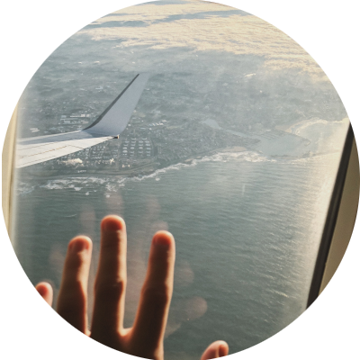 The sight from a plane window
