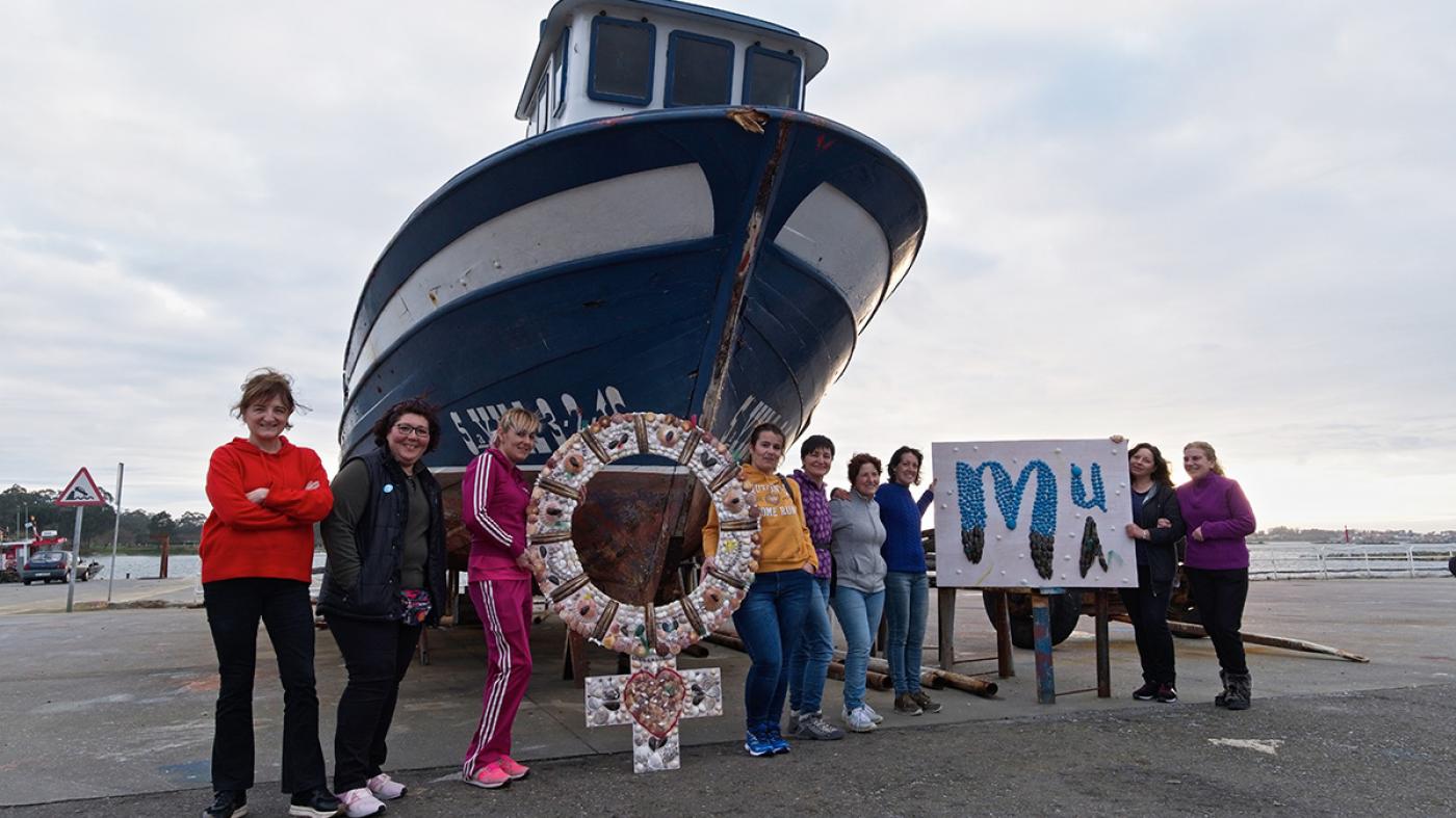 Mariscadoras que se reivindican a través da arte