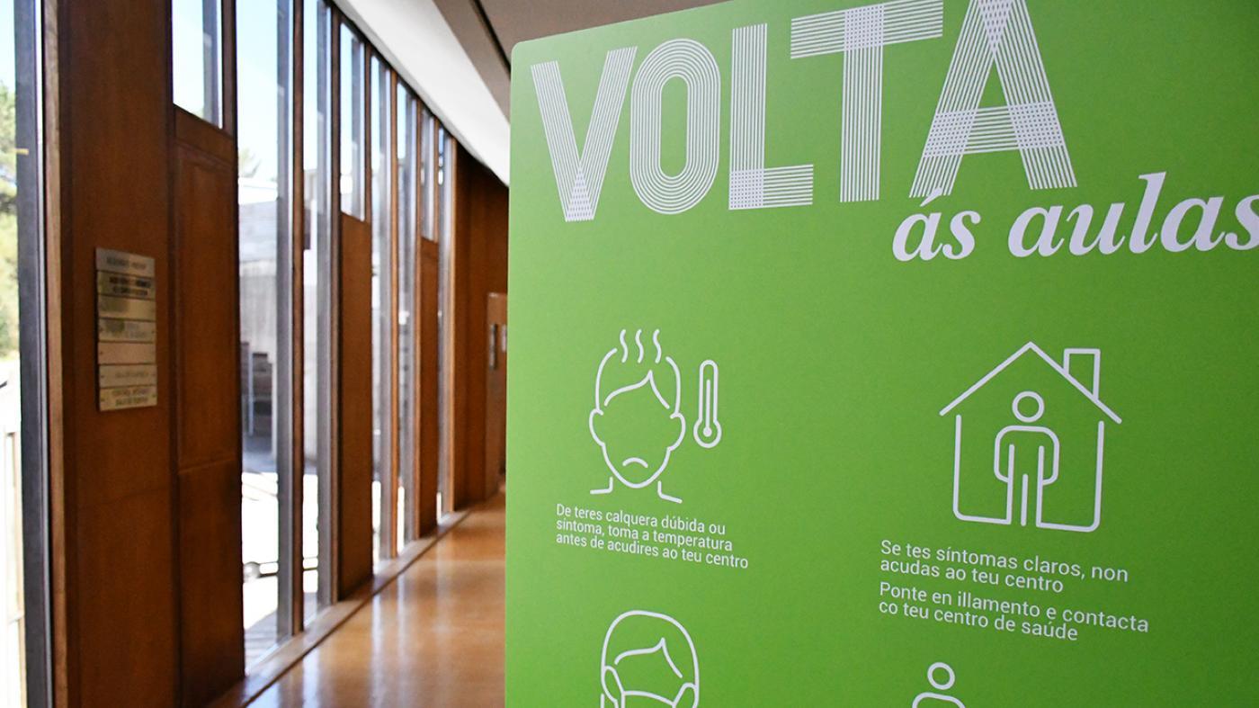 Imaxe dun cartel informativo covid-19 para a volta ás aula