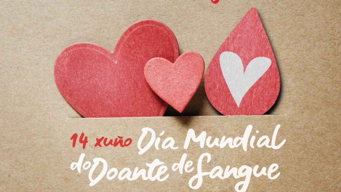 Cartel da Axencia de Doazón de Sangue e Órganos para celebrar o Día Mundial das Persoas Doadoras de Sangue