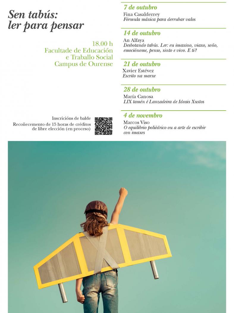 O Ciclo de Literatura Infantil e Xuvenil volve á palestra para fomentar ler e pensar “sen tabús” 