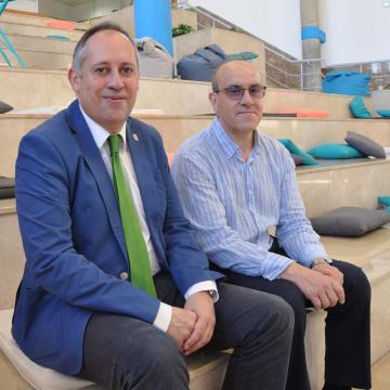 Íñigo Cuiñas e Juan Pardo, directores das escolas de enxeñaría de Telecomunicacion e Industrial