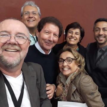 Argimiro Rojo, segundo pola esquerda, con outros representantes de defensorías que integran a RIDU