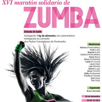 16 monitores e monitoras para o décimo sexto Maratón Solidario de Zumba