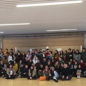 Foto de familia das e dos participantes na xornada celebrada en Verín 