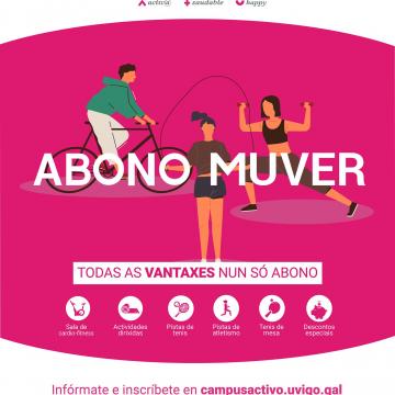 Volve o abono mUVer con acceso gratuíto e descontos nas instalacións e actividades deportivas da UVigo